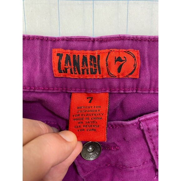 Zanadi Juniors Skinny Jeans Purple Low Rise 5 Pocket Size 7 X 29 - Picture 11 of 16